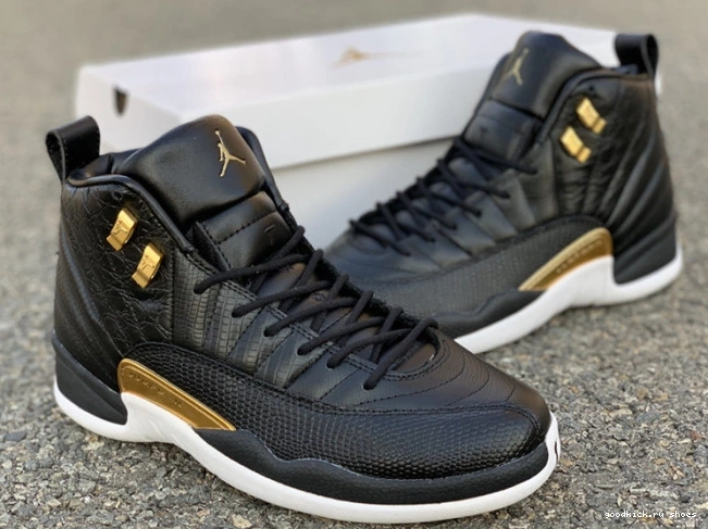 Rep Retro Gold-White 'Reptile' Metallic 12 Air Jordan Black AO6068-007 0715